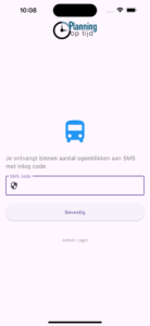 Log in chauffeur sms code